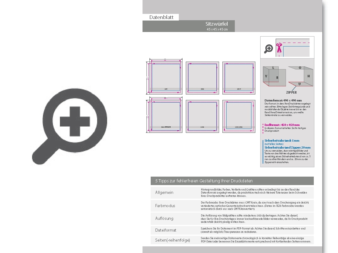 Product Bild hochwertiger_outdoor_sitzw__rfel_cube_45__komplett_vollfl__chig_4-farbig_bedruckt